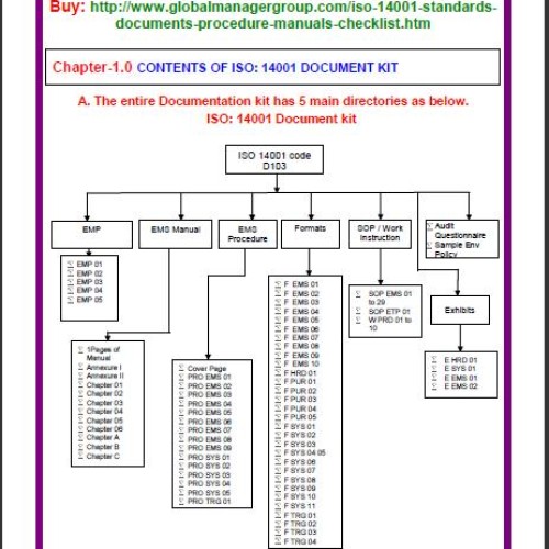 Iso 14001 documentation kit